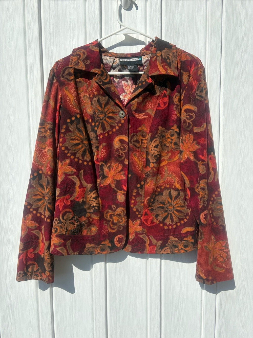 Requirements Large Vintage Blazer Floral Whimsigoth Button Up